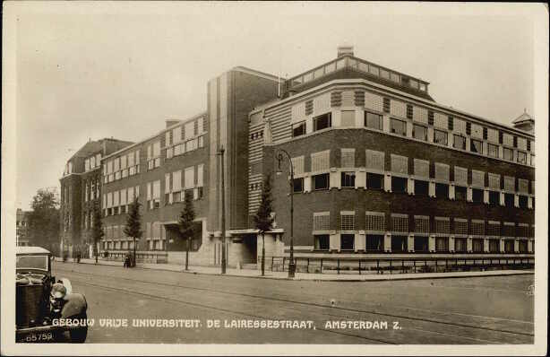 Gebouw Vrije Universiteit.  De Lairesssestraat. Amsterdam Z.