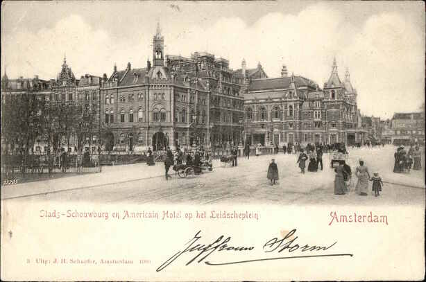 Stadsschouwburg en Americain Hotel op het Leidseplein, Amsterdam