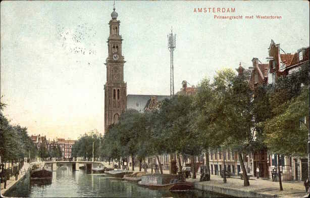 Amsterdam Prinsengracht met Westertoren