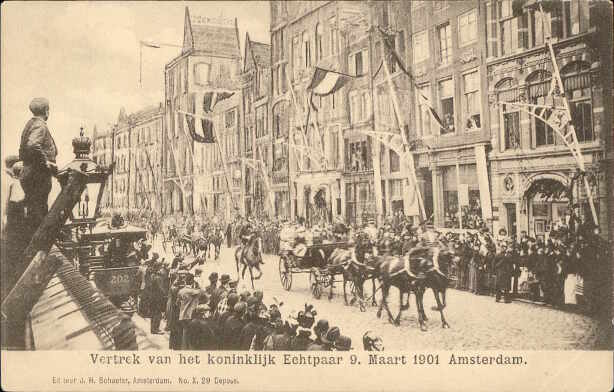 Vertrek van de Koninklijke Familie 9. maart 1901 Amsterdam